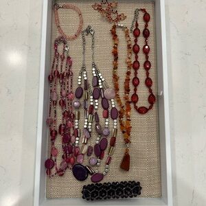 Elegant Multi-Color Necklace Set-7 pcs